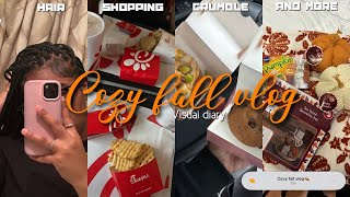 VISUAL DIARY Cozy fall vlog crumbl shopping maintance and more [upl. by Lledrac]