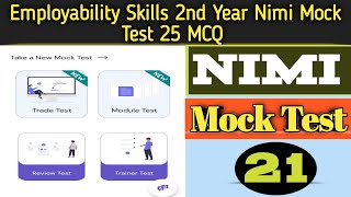 Employability Skills 2nd Year Nimi Mock Test 25 MCQ  Nimi Mock Test  21  For ITI CBT EXAM 2024 [upl. by Gautious]