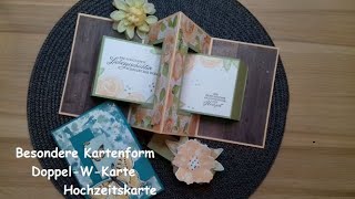 Einfach raffiniert DoppelWKarte  Hochzeit  besondere Kartenform  Tintenkunst  Stampin´ Up® [upl. by Aidahs1]