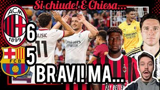 🔥MILAN  BARCELLONA 65 dcr💣BRAVISSIMO😡MALE MI PREOCCUPA⏳️OGGI SI CHIUDE📣E CHIESA Milan Hello [upl. by Lupe]