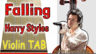 Falling  Harry Styles  Violin  Play Along Tab Tutorial [upl. by Sivrep]