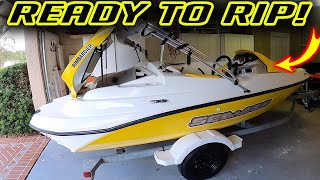 Getting the Seadoo Sportster Speedster Jet Boat Ready For Water [upl. by Yousuf195]