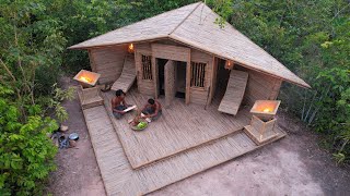 19Day Building AVision Bamboo Villa Use Ancient Tools [upl. by Allard]