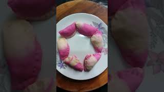 Colouring Narkeler vaja Puli Pitha Recipefood Pitharecipecooking shortsvideo [upl. by Ecart]