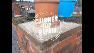 Chimney top concrete flaunching mould repair [upl. by Owen]