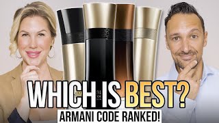 BEST ARMANI CODE FRAGRANCES RANKED Code EdP vs Absolu vs Absolu Gold vs Profumo [upl. by Almeria]