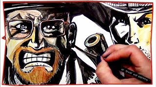 Rick Grimes vs Walter White  Epic Drawing of History [upl. by Sherrer168]