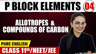 P BLOCK ELEMENTS 04  Allotropes amp Compounds of Carbon  Chemistry  Pure English Class 11NEETJEE [upl. by Ytisahcal]