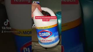 Testing Household Bleach on Hair 😱 [upl. by Bekah]