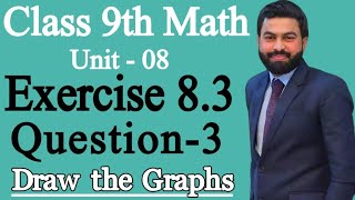 Class 9th Math Unit 8 Exercise 83 Question 3 9th Class Math Exercise 83 Q3 How to draw the graph [upl. by Philana]