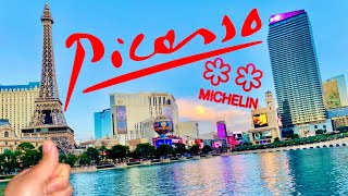 Las Vegas Iconic Restaurant Picasso at Bellagio Fountain View  Solo Vegas Vlog [upl. by Llennhoj]