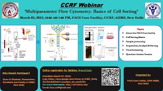 AIIMS CCRF Webinar Multiparameter Flow Cytometry  Basics of Cell Sorting [upl. by Allehcim]