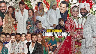 UNCUT  Arti Singh weds Dipak Chauhan  Starstudded Wedding  Govinda Kapil Sharma Priyankit [upl. by Ecirad]