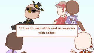 15 outfits and accessories for Gacha Life 2 WITH CODES [upl. by Yvehc161]