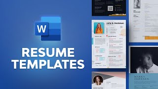 10 Professional Microsoft Word Resume Templates [upl. by Rheinlander]