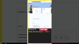 Web Push Notifications with ReactJS and Firebase React JS Tutorial UI Frontend Tutorial shorts [upl. by Fonville]