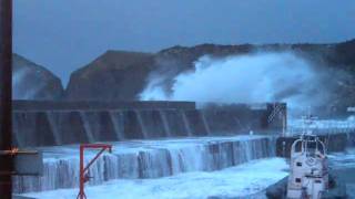 Stonehaven in a storm Scotland [upl. by Anyek]