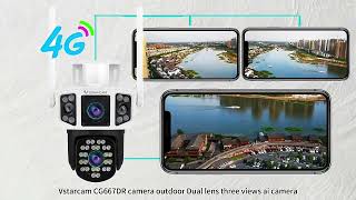 Vstarcam New Model 4G Dual Lens and Three View Security Camera CG667DR [upl. by Charmion]