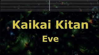 Karaoke♬ Kaikai Kitan  Eve 【No Guide Melody】 Instrumental [upl. by Sikata824]