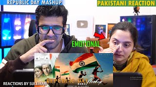 Pakistani Couple Reacts To Republic Day Special Mashup  Muteeba Got Emotional  75th Republic Day [upl. by Sucramed109]