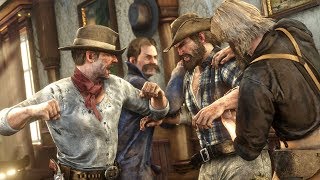 GETTING INTO A MASSIVE BAR FIGHT  Red Dead Redemption 2 Outlaw Life 3 [upl. by Torruella278]