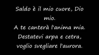 Saldo è il mio cuore  Marco Frisina testo [upl. by Saraann877]