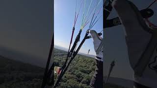 Launchplace Óbuda from above Flight Paragliderflight shorts [upl. by Hadihahs]