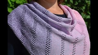 Бактус шейный платок шаль спицами из пряжи YarnArt Flowers Bacchus scarf shawl knitting [upl. by Felipa746]