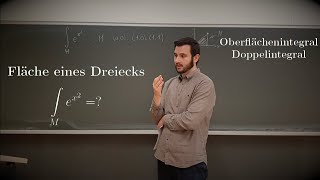 Oberflächenintegral ex2 über einer Dreiecksfläche  Doppelintegral Integral [upl. by Ulick]