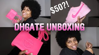 DHGATE UNBOXING  Nike Dunks  Telfar Bag [upl. by Ahsil]