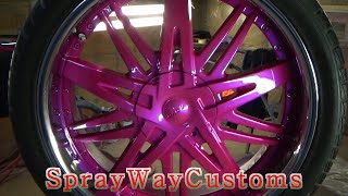 How To Paint Chrome Rims Outrageous  2001 Cadillac Deville  Part 3 [upl. by Adnotal955]