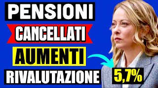 🔴 PENSIONI UFFICIALE 👉 CANCELLATI AUMENTI RIVALUTAZIONE 2024 57 LA CONFERMA ARRIVATA POCO FA💸 [upl. by Bresee334]