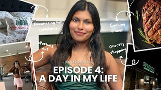 A Day In My Life  christmas decor gym cooking dinner grocery shopping amp more [upl. by Htor]