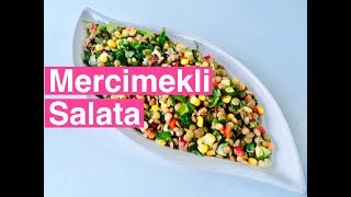 İftar İçin Bol Proteinli Mercimekli Salata Tarifi Salata Tarifleri İftara Ne yapsam [upl. by Ehsrop]