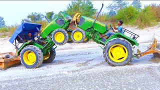 Tractor 4wd power track and johndeer tractors tractor jcb bulldozer truck real life tractor video 💯💯 [upl. by Eymaj232]