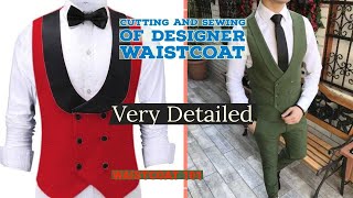 HOW TO CUT AND SEW A WAISTCOAT COMPLETE TUTORIAL PART 1 [upl. by Leilamag]