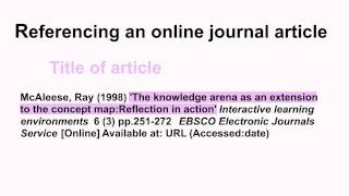 Harvard Referencing Part 6  Journals [upl. by Danette]