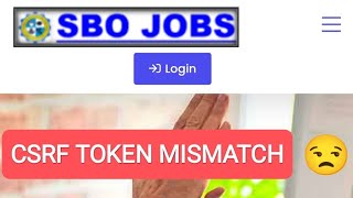 How To Solve CSRF Token Mismatch Problem In SBO JOBS Tamil [upl. by Sirromal]