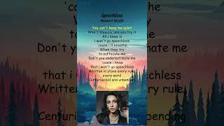 Naomi Scott  Speechless Lyrics shorts [upl. by Adnahsar]