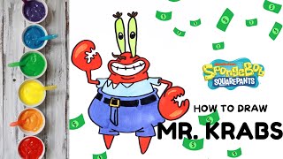 How to Draw Mr Krabs  Easy amp Fun Colours  spongebob mrkrabs art viral cartoon nickelodeon [upl. by Airekal344]