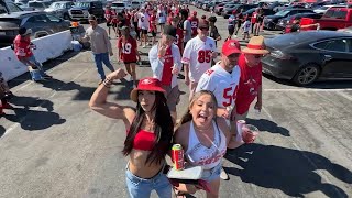 49ers fans brave 100degree temps during game against Arizona Cardinals at Levis Stadium [upl. by Aryamoy789]