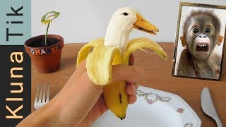 Eating a GENETICALLY MODIFIED GMO BANANA Kluna Tik Dinner 79  ASMR eating sounds no talk [upl. by Diaz]