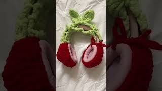 crochet cherry headphone covers [upl. by Castor]