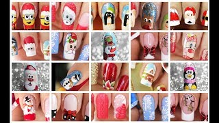 ♥ COMPILACIÓN de DISEÑOS de UÑAS NAVIDEÑOS ♥ Deko Uñas [upl. by Aioj]