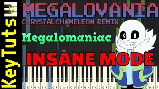 Learn Megalovania ChrystalChameleon Remix Glitchtale Megalomaniac  Insane Mode [upl. by Annawaj]