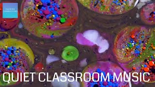 Quiet Music For Kids In The Classroom  swirling paint mesmerizing patterns sensory video for ADHD [upl. by Inahpets658]