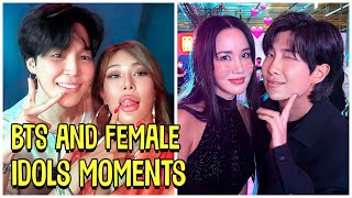 BTS And Female Idols Moments [upl. by Antone]