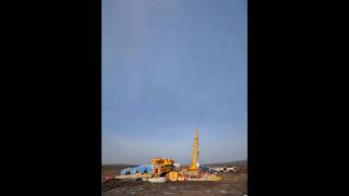 DEME MACARALE  Liebherr LR 16002W narrow track crane installing [upl. by Romanas]