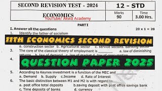 11th Economics Second Revision Question Paper 202511th Economics Second Revision Question Paper2025 [upl. by Anastatius166]