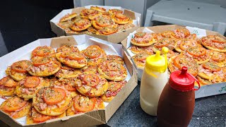 FIZ 100 MINI PIZZA COM 1 KILO DE FARINHA RENDEU MUITO [upl. by Nednarb]